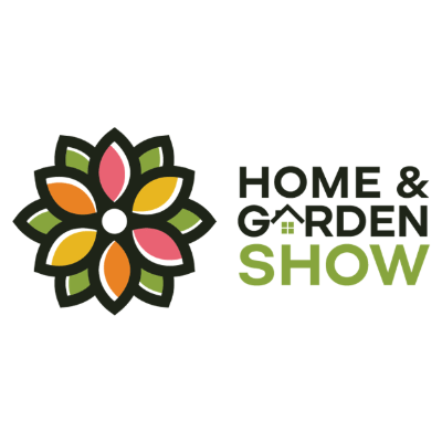 Home and Garden Show logo with flower design.